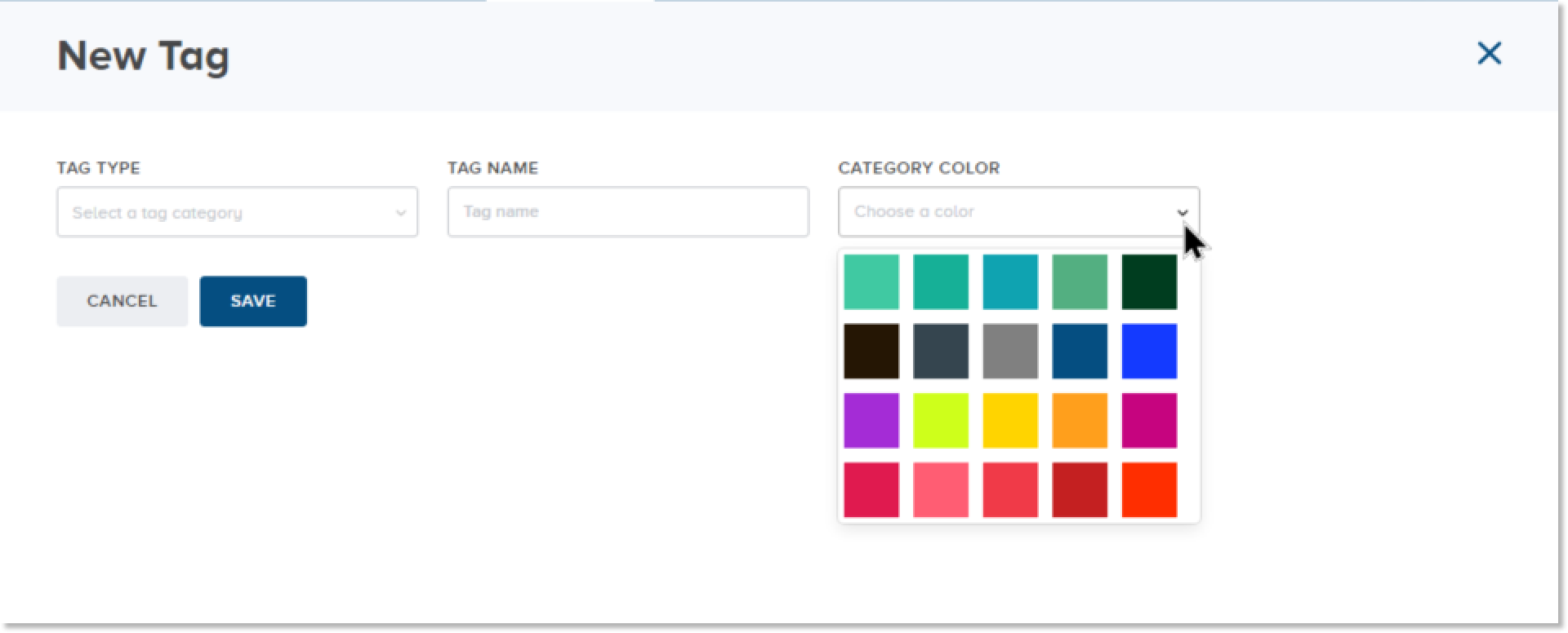 Color picker for Category Color field