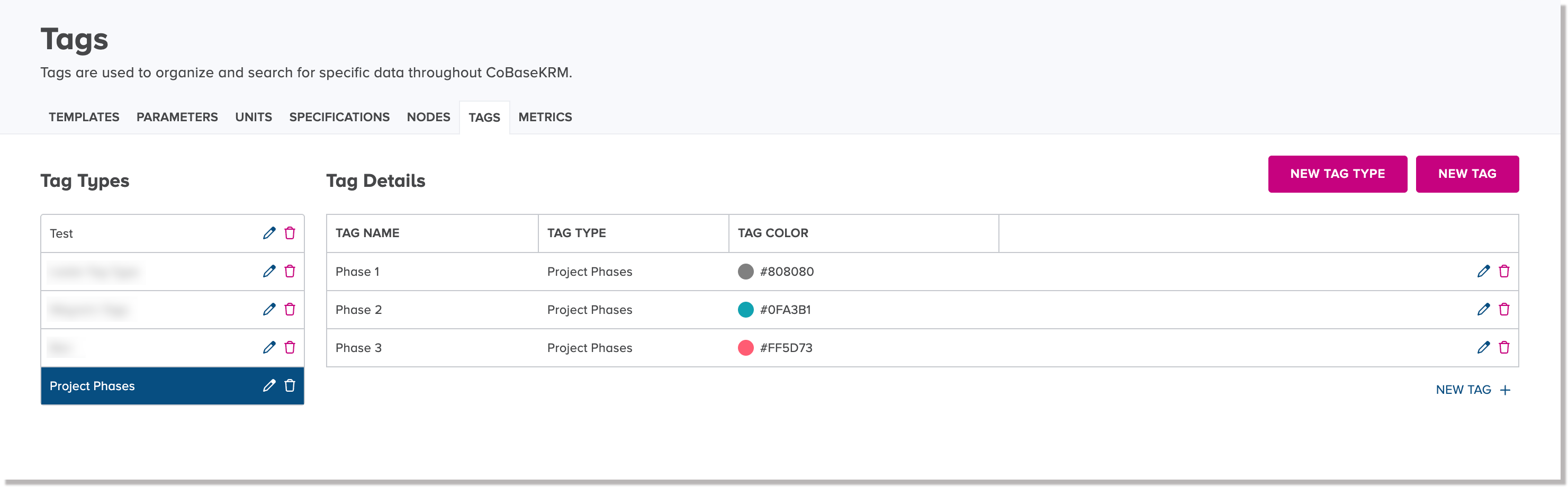 Data Governance - Tags tab