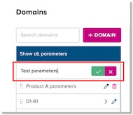 Editable domain name field