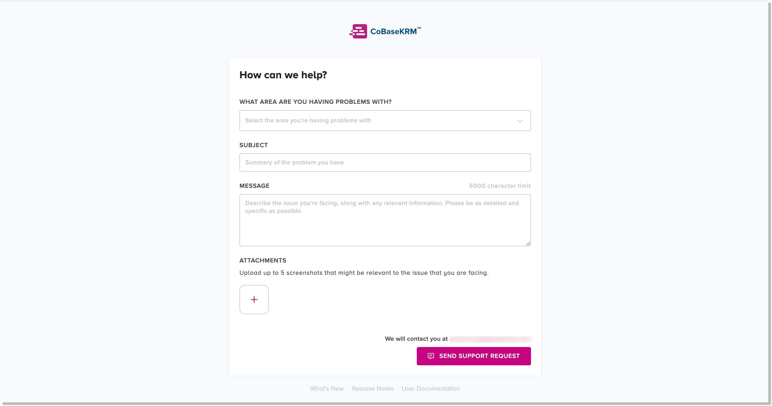 Support Request Form