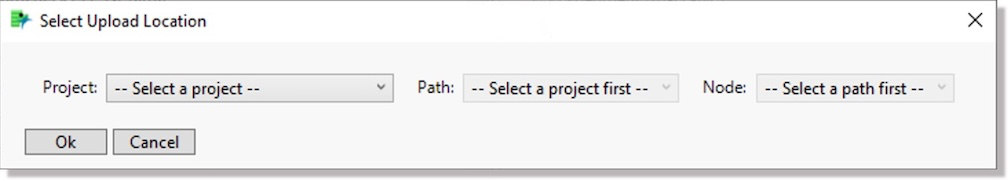 Direct upload dialog