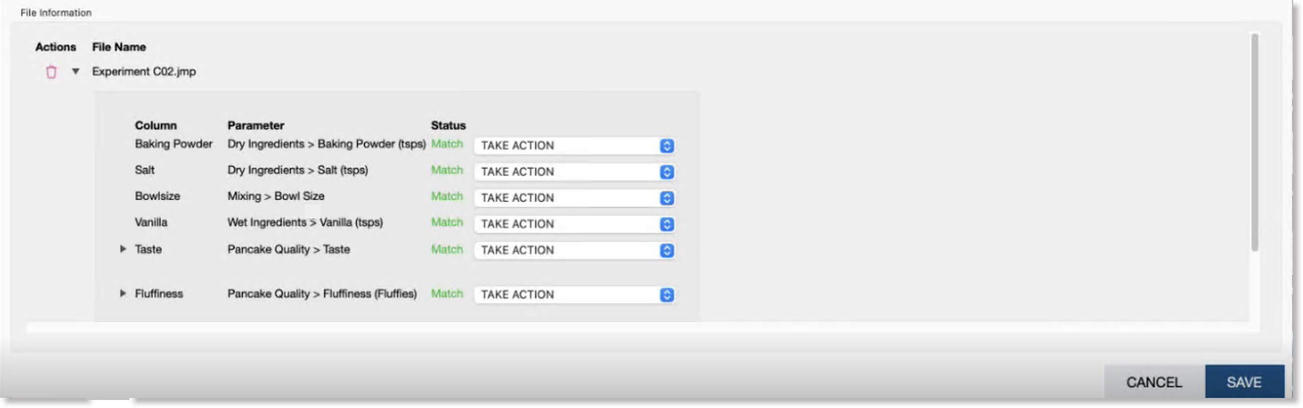 Model panel box in upload view