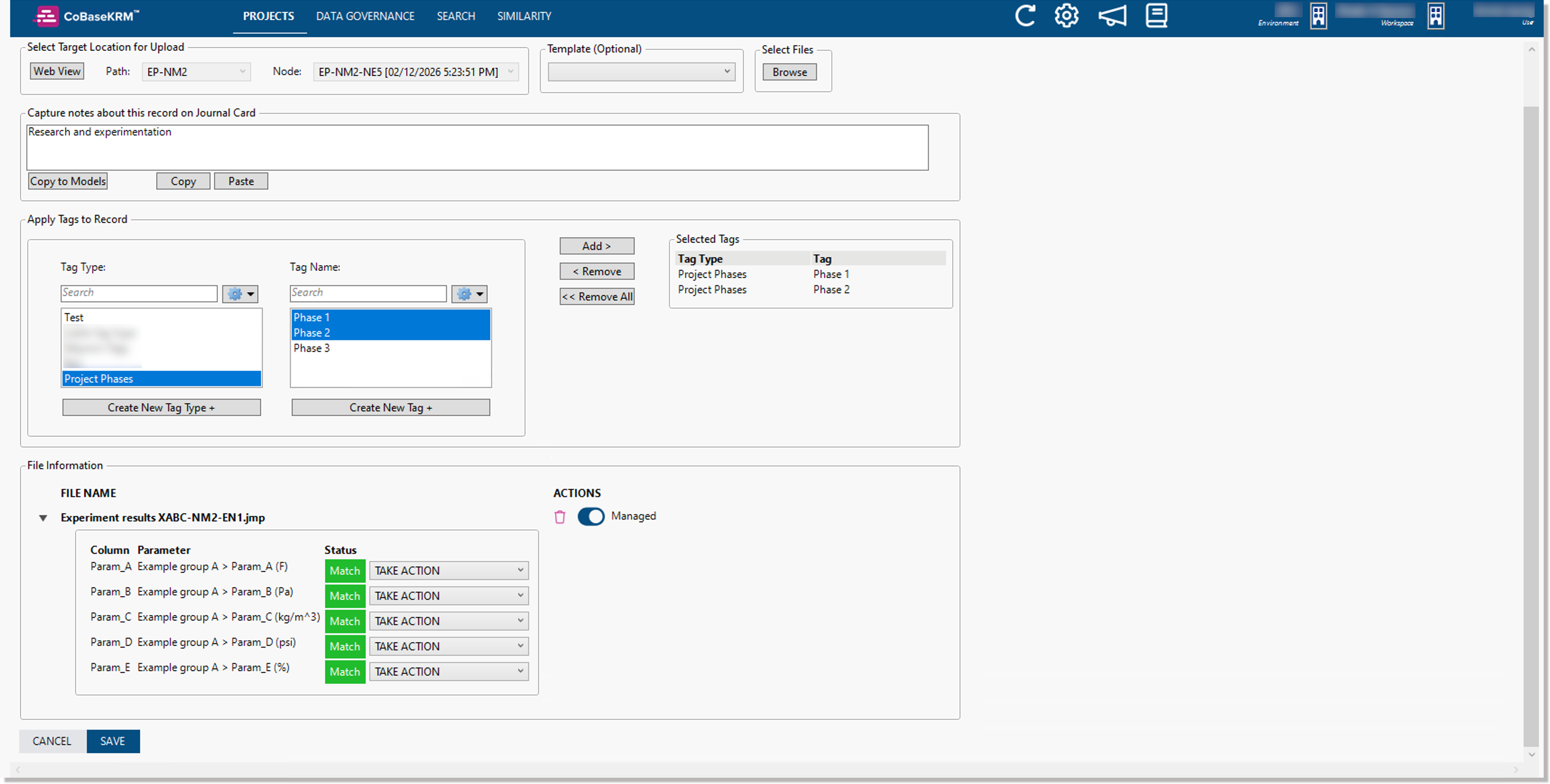 Completed workflow ready for upload