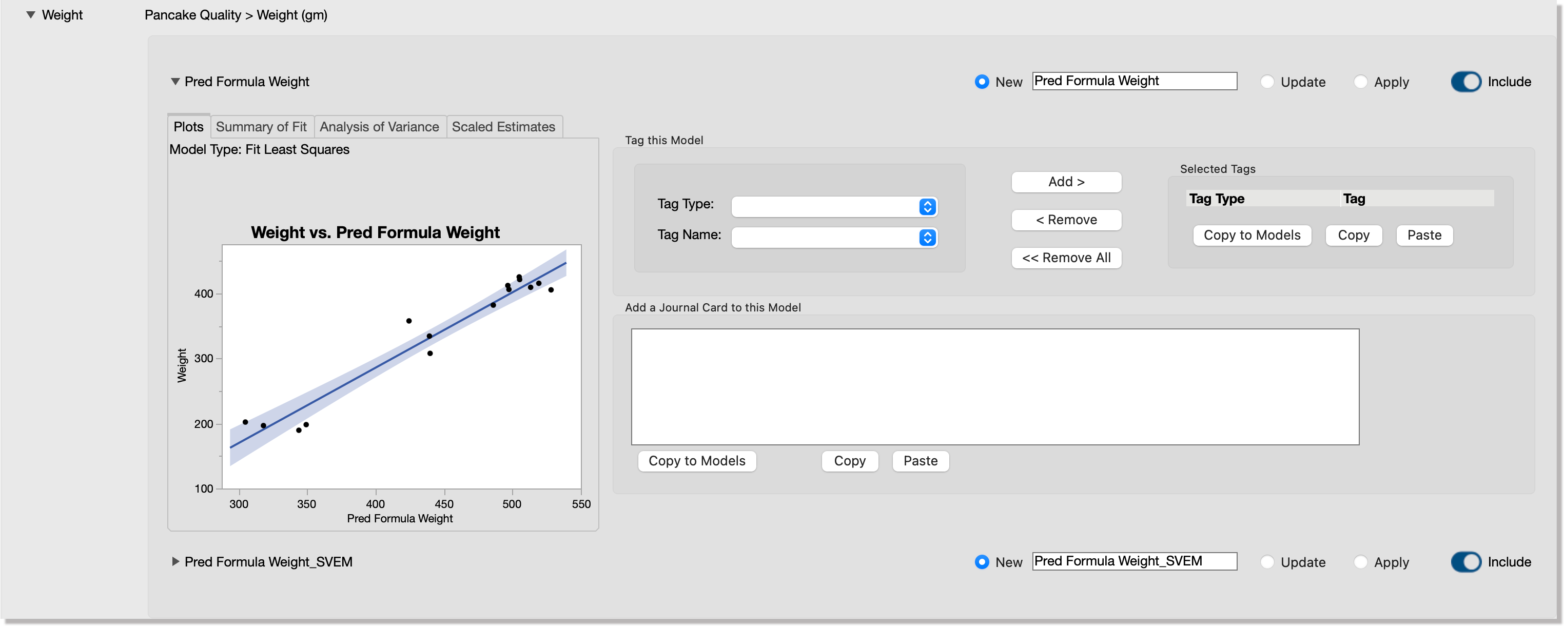 Expanded model panel box