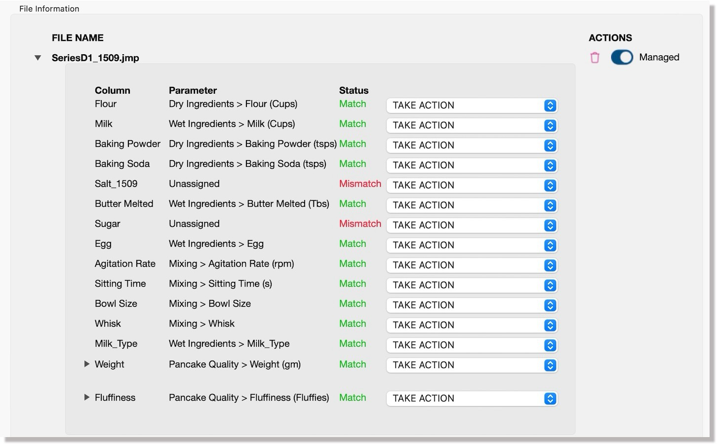 File Information panel box