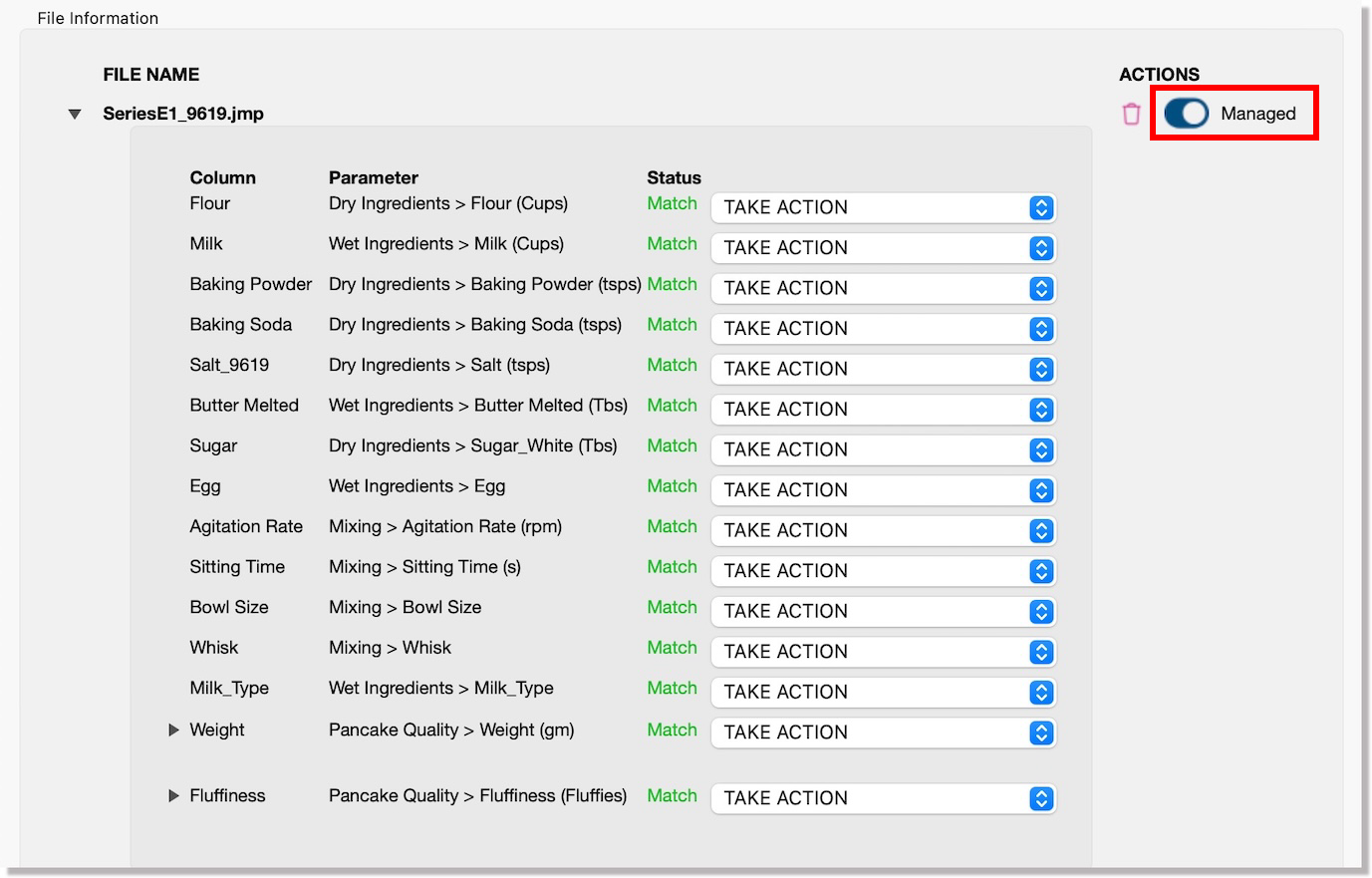 Managed toggle button turned on for a model to be uploaded
