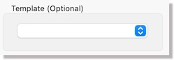 Template (Optional) field