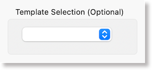 Template Selection field