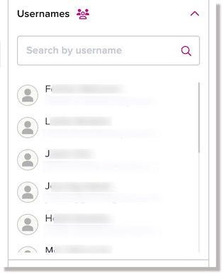 Usernames filters for models