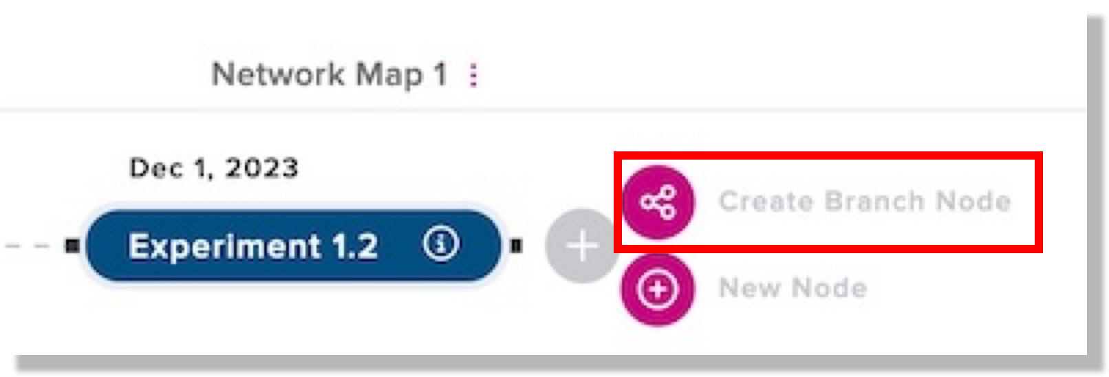 Create Branch Node menu optio for New Node button