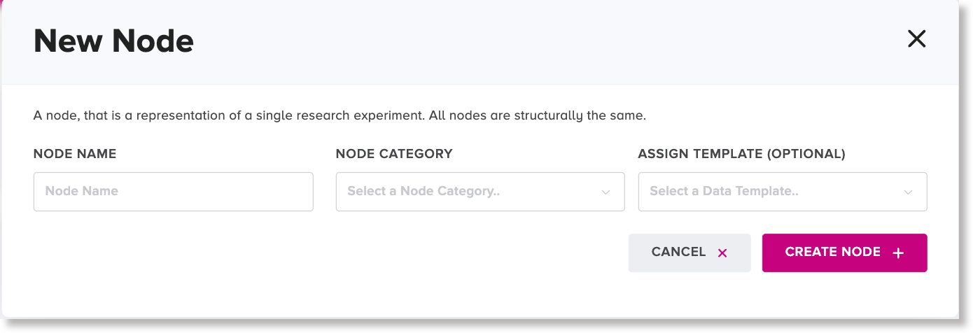 New node dialog