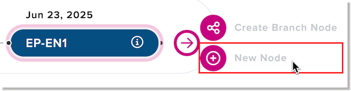 New node within branch menu option